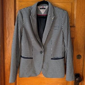 Tommy Hilfiger, Small Plaid check navy and white Blazer, Women’s Size 12